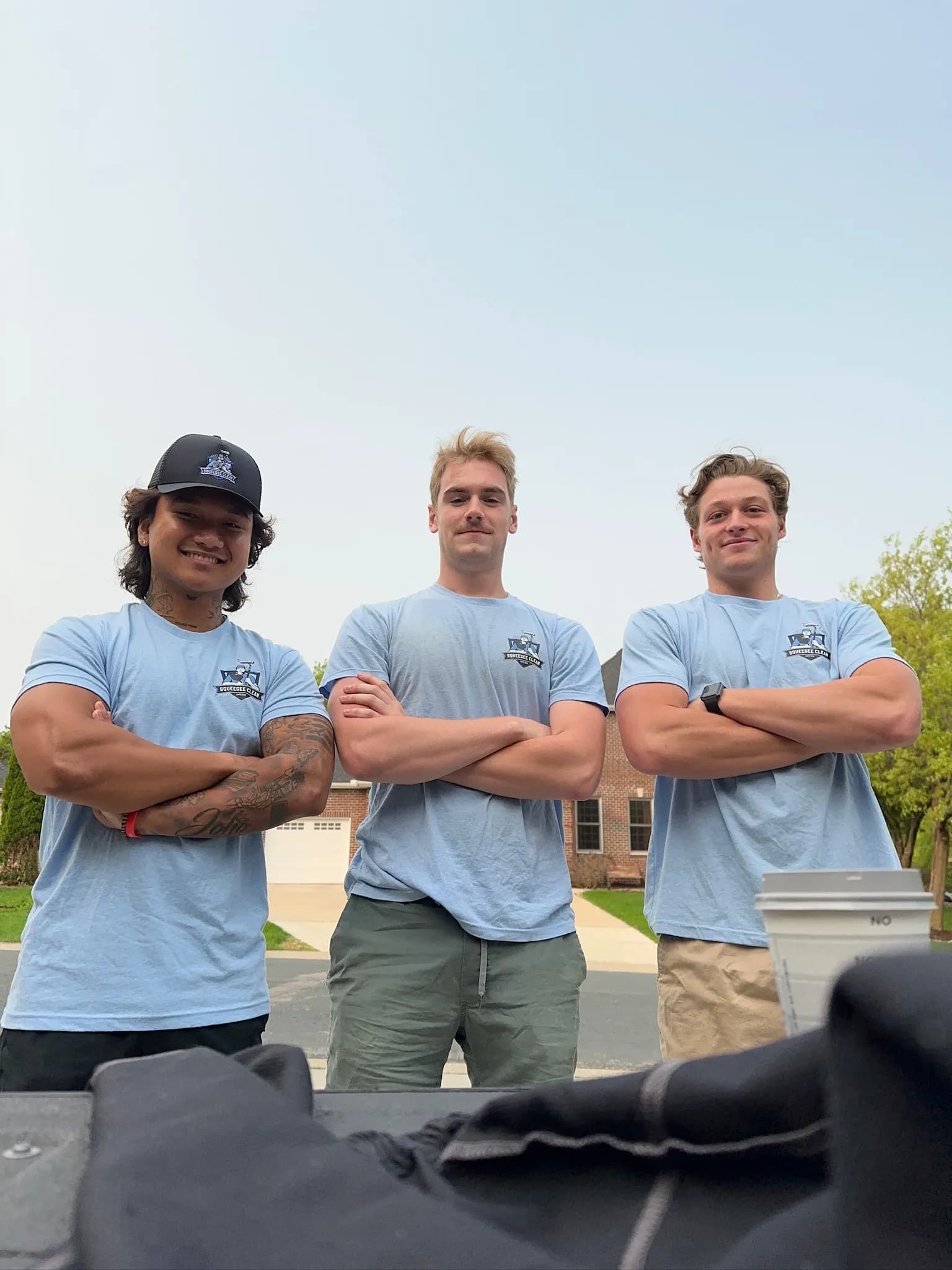 FCR Cleaning crew — three professionals in matching uniforms, Twin Cities MN